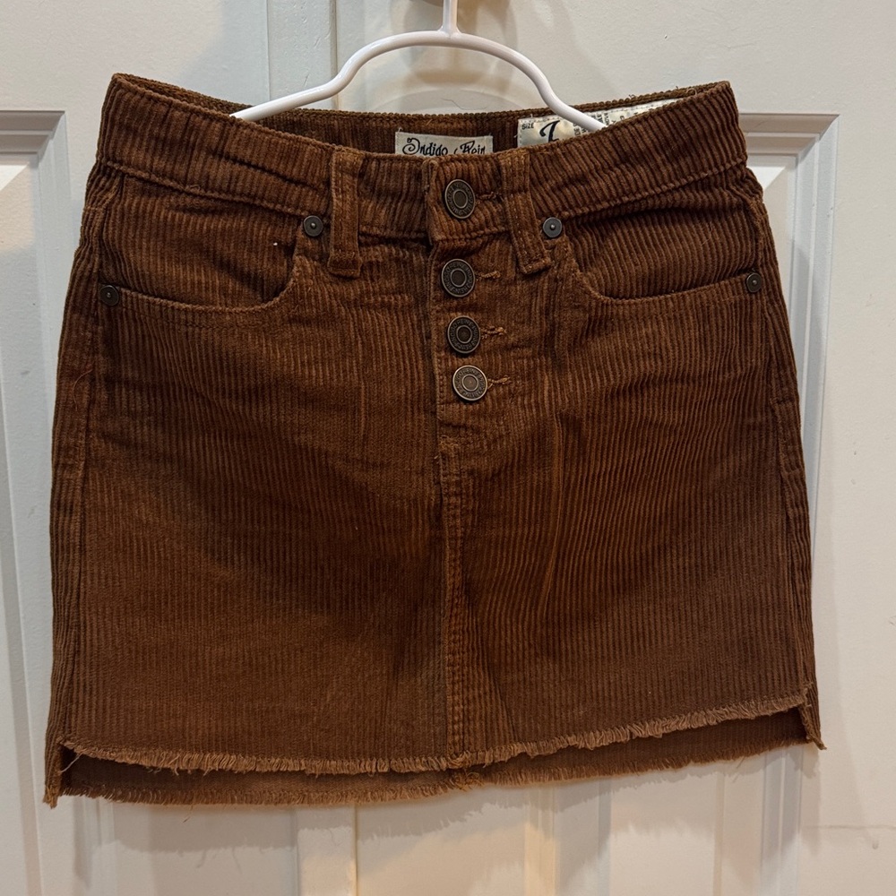 NWOT Indigo Rein Brown Corduroy Pencil Skirt